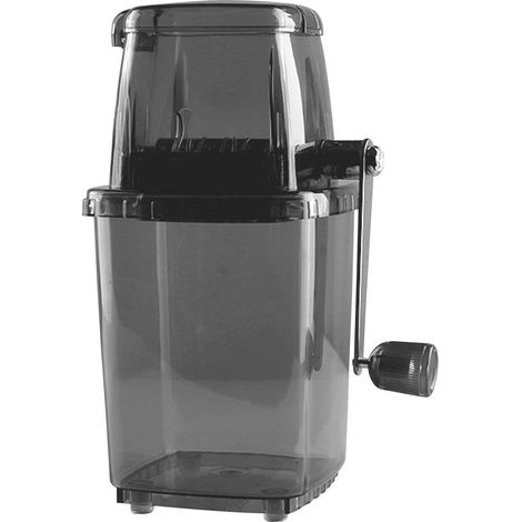 Broyeur à glace rotatif manuel, broyeur à glaçons pour cocktails et smoothies, broyeur à glaçons chromé, gris, 1 pièce (1/5)