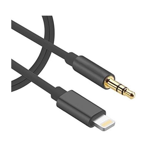 Cavo audio da Lightning a Aux da 35 mm 1 m nero