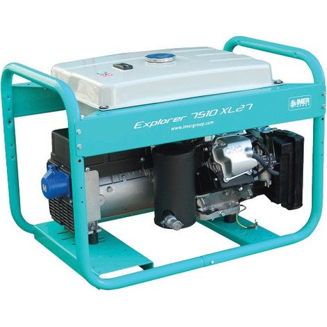 Imer - Groupe électrogène 7kW 230V Monophasé EX 40 - WORMS à essence 4T - EXPLORER 7510 XL27