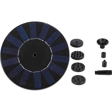 Jardin extérieur de fontaine solaire de 1PC, pompe solaire de fontaine de cascade, taille de panneau solaire: diamètre 160mm (1/2)