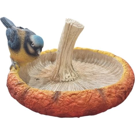 Figur Vogeltränke blau 11 x 23 x 19 cm bunt Schale