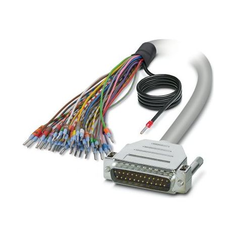 Câble série Sub-D à 25 broches vers Sans connecteur, longueur 3m, Phoenix Contact ( Prix pour 1 )