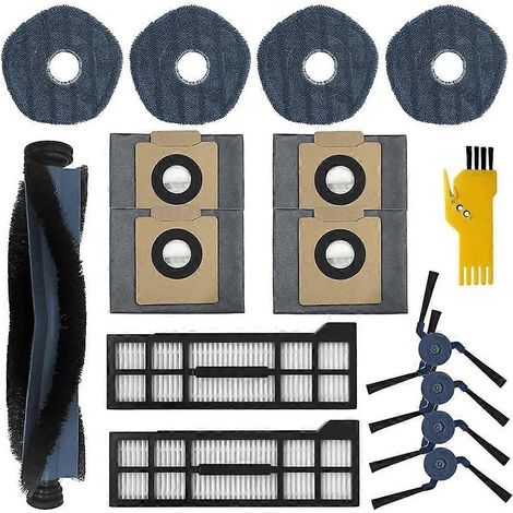 Filtre pour aspirateur brosse pour aspirateur Filtre de brosse pour aspirateur filtre de Accessoires Kit pour Eufy X10 Pro Omni Robot Aspirateur Main Brosse – Filtres Side Brosses – Serpillière Cloths (1/5)