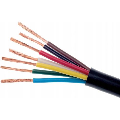 Cable para coche YLYS 6x1+1x1.5 de 1 m, 24 V, 7 hilos.