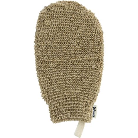 Gant Exfoliant Naturel - 1 Pièce - Fibre de Jute Végétale - Gommage Corps Intense et Tonifiant - Routine Spa Maison et Préparation au Bronzage - Taille Unique