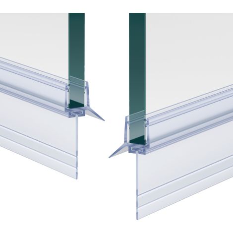 WITEN&NOCK 2er Set Duschdichtung anpassbare Dichtlippe 23/19/15 mm, seitlich verschiebbar, rahmenlose Duschtüren, 70 cm für 5–6 mm Glas (1/5)