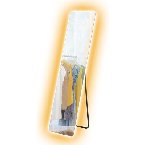 Miroir LED 150x40 cm 3 Couleurs Mémoire Écran Plein Corps Transparent