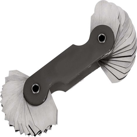 Jauge de rayon SAM 776-32A, 32 lames , 1mm à 25mm ( Prix pour 1 )