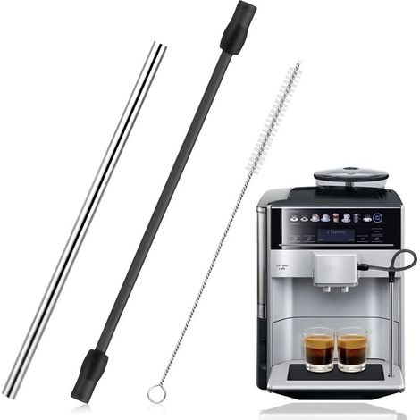 Tuyau de lait et buse à mousse pour machine à café automatique, kit avec brosse de nettoyage, résiste à -60℃ à +200℃,crée une mousse de lait parfaite (1/5)