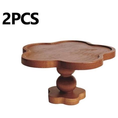Plateau en bois de dentelle vintage de luxe léger, plateau d'aromathérapie en bois à pied court pour bougie, plateau à fleurs français
