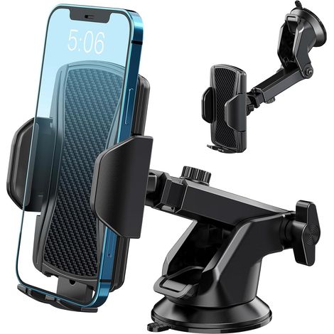 Support téléphone voiture rotatif 360° – Déverrouillage rapide – Pour smartphones 4 à 7 pouces (1/5)