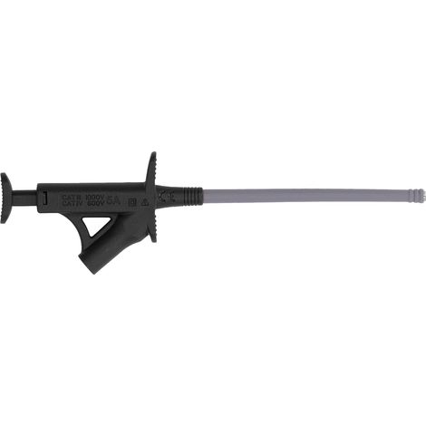 Câbles de test à pince crocodile, cordons de connexion pour multimètre, courant automatique, flexibles, J.30042, prise banane 4 mm (noir) (1/5)