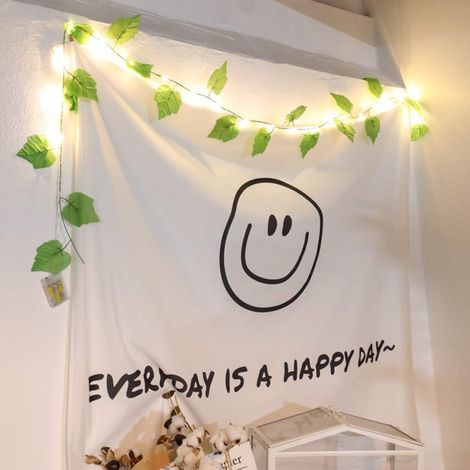 MINKUROW LED-Lichterketten, künstliche Pflanzen, grünes Efeublatt, Rebe für Heimdekoration, Hochzeit, Lampe, DIY, zum Aufhängen, Garten, Hof, Beleuchtung, 2 m, 20 LEDs (Eucalyptus Vine) (1/5)