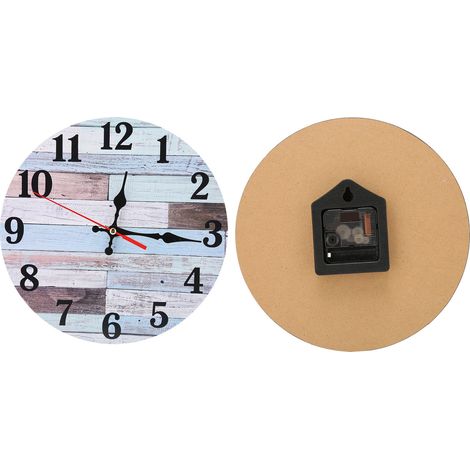 Horloge murale ronde silencieuse de style industriel, décoration intérieure et extérieure, style rétro, type 1