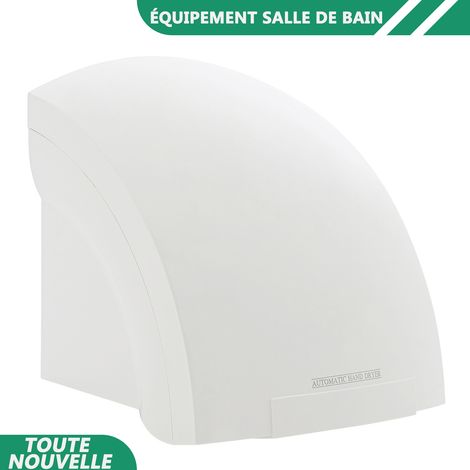 WAOBDLA Sèche-mains électrique 1200W Sèche-mains à air commercial compact monté au mur Sèche-mains à air automatique (1/5)
