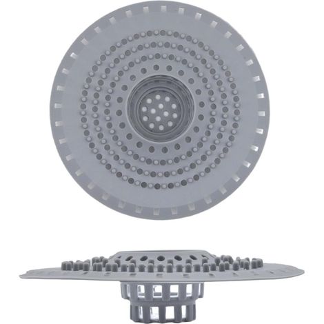 Filtre de vidange en Silicone, 2 pièces, Attrape Cheveux Douche, arrêt Universel pour Douche, Baignoire et évier, Double Filtration, Flexible, Facile à Nettoyer (1/5)