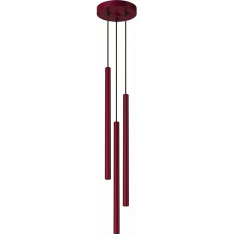 Hängeleuchten PASTELO burgund 3xG9 19.5cm Stahl Sollux (1/5)