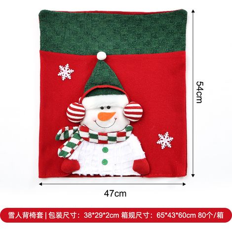 Décorations de Noël, housses de chaises avec chapeaux, housses de tabourets, housses de chaises en peluche, décoration intérieure européenne et américaine, mini foulards de Noël