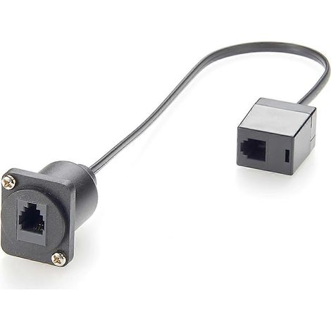 Câble Cat.3 RJ11/RJ9 4p4c, montage sur panneau XLR/type D, prise traversante pour ligne téléphonique CAT3 RJ9 femelle-femelle (1/5)