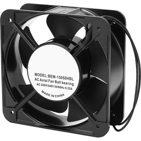 Ventilateur axial BERM AC 220/240 V CA à roulement à billes, débit d'air important, silencieux et puissant pour le refroidissement DIY (1/5)