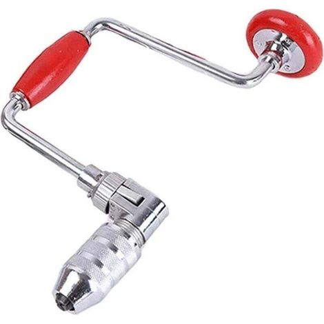 Chignole à manivelle vilebrequin – Perceuse à main manuelle 12 pouces – Mandrin haute précision – Pour perçage bois, plastique, acrylique - 12inch