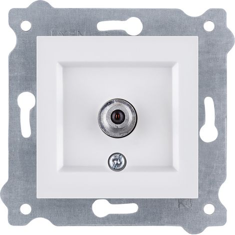 Prise SAT avec filtre connecteur de type F Blanc EXEN (1/3)