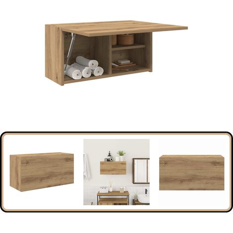 vidaXL Bad-Wandschrank Artisan-Eiche 60x25x30 cm Holzwerkstoff