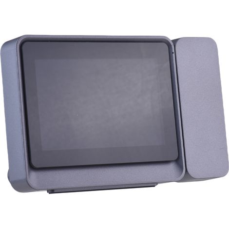 Réveil à projection intelligent avec synchro heure auto BT, focus réglable, double alarme, sieste, affichage température/date/jour/heure, bande lumineuse ambiance - mode nuit, format 12/24h (1/5)
