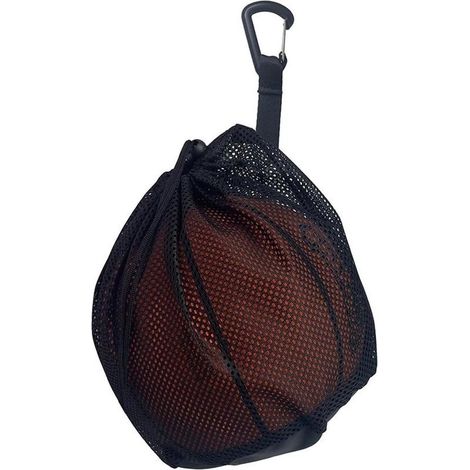 Sac de rangement pour ballons 16 L – Sac en maille pliable et portable – Pour basketball football tennis et autres équipements sportifs – Pour enfants et adultes – Noir (1/5)
