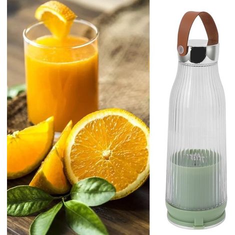 Blender portable 420 ml, mini extracteur de jus rechargeable par USB, blender portable individuel, lames résistantes en acier inoxydable, blender de voyage (1/5)