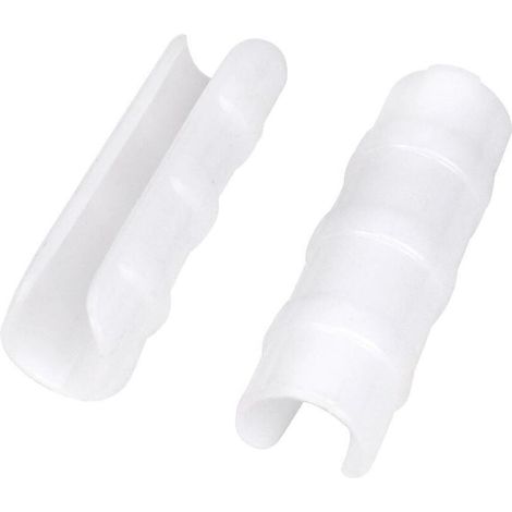KZQ Paquete de 20 clips de fijación para varillas de invernadero de película de plástico blanco de 22 mm (1/3)