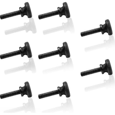 Vis à Molette, 8 Pièces M5 x 20 mm Boulons Moletés à Tête Haute, Noir Vis à Molette en Acier Inoxydable, Peut être Utilisé pour Les Meubles Appareils (1/5)