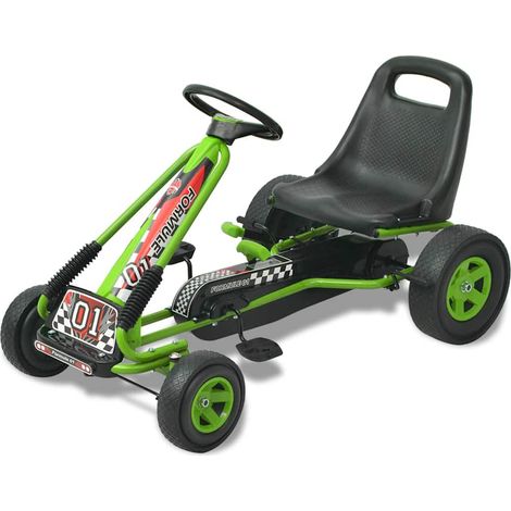 Pedal Go-Kart mit verstellbarem Sitz Grün