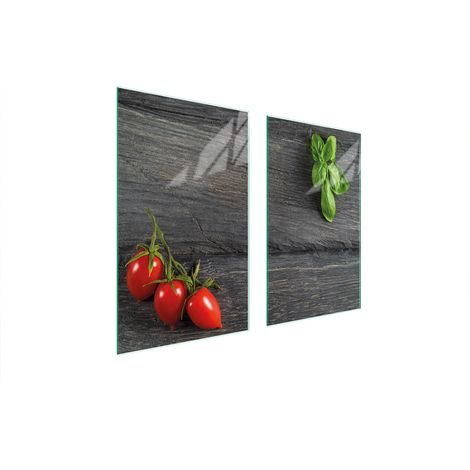 GLASSCHUTZPLATTE FÜR HERD 75x52 TOMATEN (1/5)