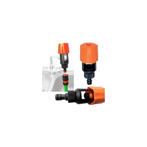 Adaptador universal para grifo de cocina - Conector para manguera de jardín, 2 unidades (naranja) - Crezuo (1/3)