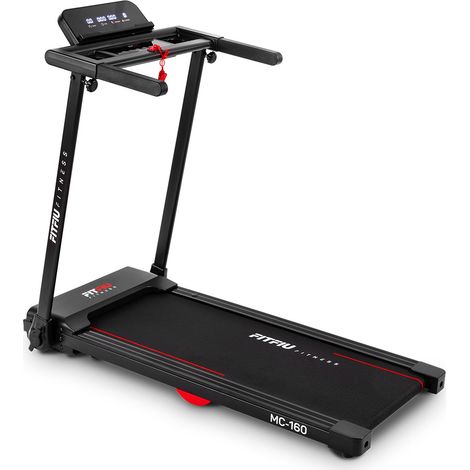 Fitfiu Fitness – Tapis de course pliable ultra-compact 1 à 14 km/h – Surface de course 40x102 cm – Moteur 2.0 HP – 12 programmes – Support Bluetooth – MC160C