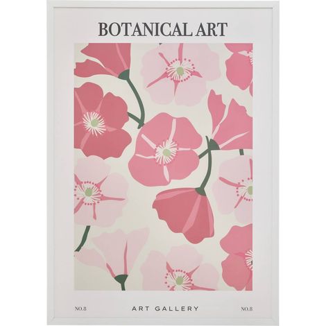 Affiche encadrée Fleur de rose 50x70cm - Atmosphera créateur d'intérieur (1/5)