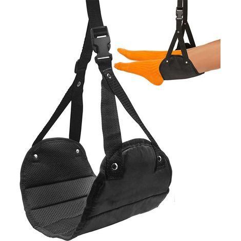 Lntyq Repose-pied pour avion Meilleur repose,hamac pour pieds sans heurts et repose-jambes d'avion portable,pieds de voyage,offre une détente et un confort pour les longs vols (1/5)