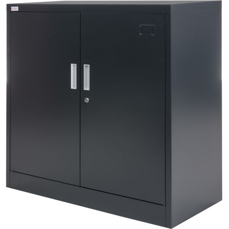 Aktenschrank KIEW dunkelgrau anthrazit knock down 90x40x90cm (1/2)