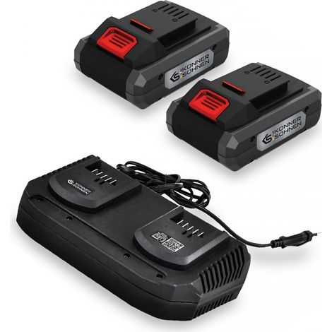 Chargeur double rapide de batteries rechargeables 20V KS C35A-2 + KS 20V4-2 (2 pcs) (1/2)
