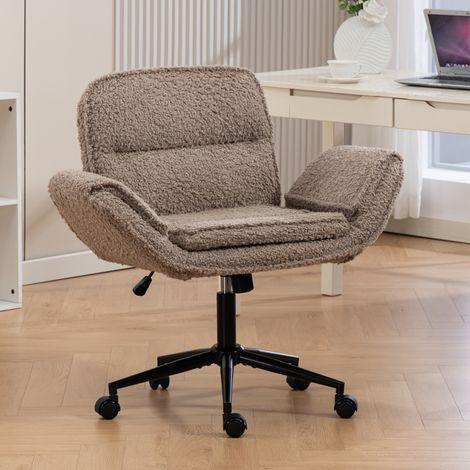 Bürostuhl drehbar höhenverstellbar mit klappbaren Armlehnen OKMYHOME (1/5)