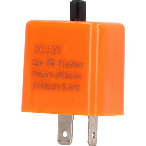 Blinkrelais 12V LED-Blinker 2-polig, normalerweise offen, einstellbare Frequenz für Auto