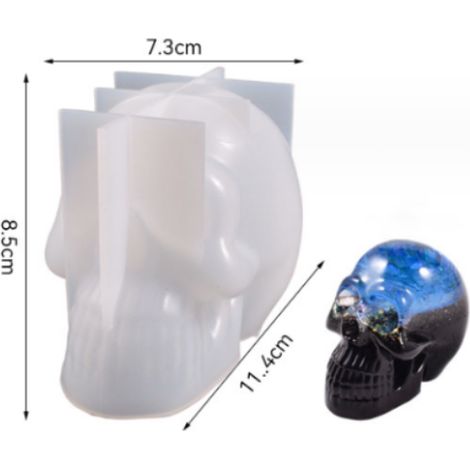 3D-Totenkopfkerzenform, Herstellung einer 2-teiligen Halloween-Kerzenform