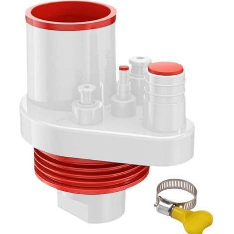 Kit de drainage d'évier, kit de plomberie sous évier avec adaptateur d'égout, système de drainage de salle de bain et de douche durable pour baignoires, camping-cars, extérieurs, sous-sols (1/5)