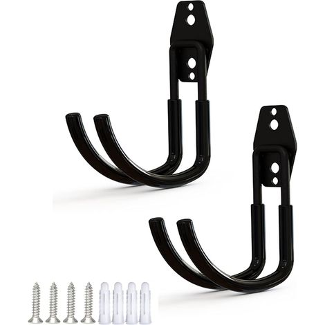 Gancho resistente para exteriores, soporte para manguera de jardín con tornillo, soporte para manguera de patio, ideal para fijar en la pared, metal, cómodo de usar, decoración de jardín duradera (1/5)