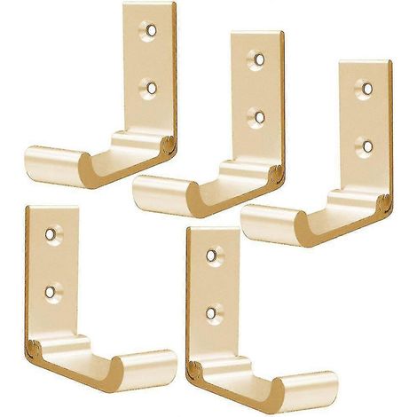 Lot de 5 crochets pliables muraux pour serviettes et vêtements, antirouille.