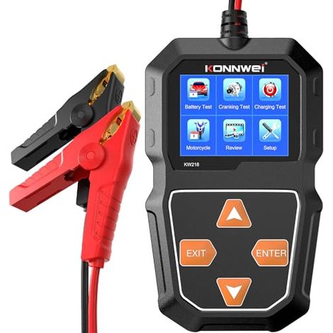 Testeur de Batterie Auto 6V 12V,  KW218 tension batterie 100-2000 CCA d'Alternateur Automobile Analyseur Numérique pour Auto, Moto, Bateau, Yacht - (1/5)