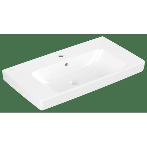 Villeroy & Boch Architectura - Lavabo 80x45 cm, avec trop-plein, trou pour robinetterie, blanc alpin 4A878001 (1/2)
