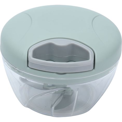 Hachoir à légumes manuel 500 ml avec cordon de serrage, mixeur à viande, ustensiles de cuisine vert menthe (1/5)
