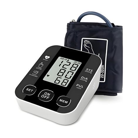 Tensiomètre de bras à domicile, brassard de taille 8,7-12,6 mmHg, grand écran, entièrement automatique et intelligent. (1/4)